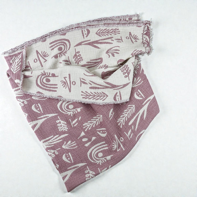 CALMA Musselin Decke - Rosé-Weiß - 2,30 X 2,40 m