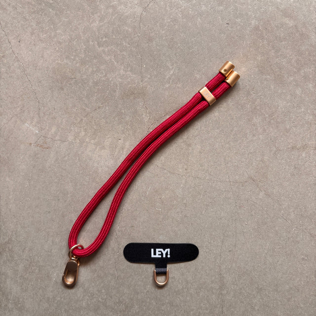 LEY! Schlüsselanhänger Samtrot