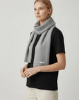 Merino-Wollschal 'NURA' - Grau