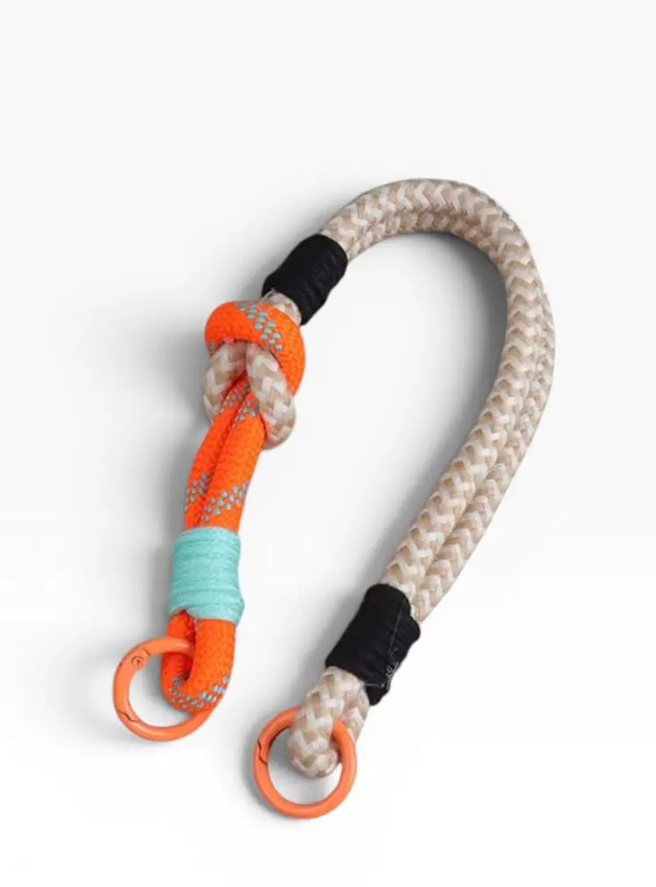 Schlüsselanhänger - Handykette 'LUJA' - Beige-Orange